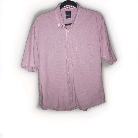 Tailorbyrd 1930 Collection Gingham Check Button Down Shirt Large Short Sleeve - Picture 1 of 11